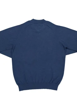 CASA MODA heren vest katoen, met rits, jeans blauw