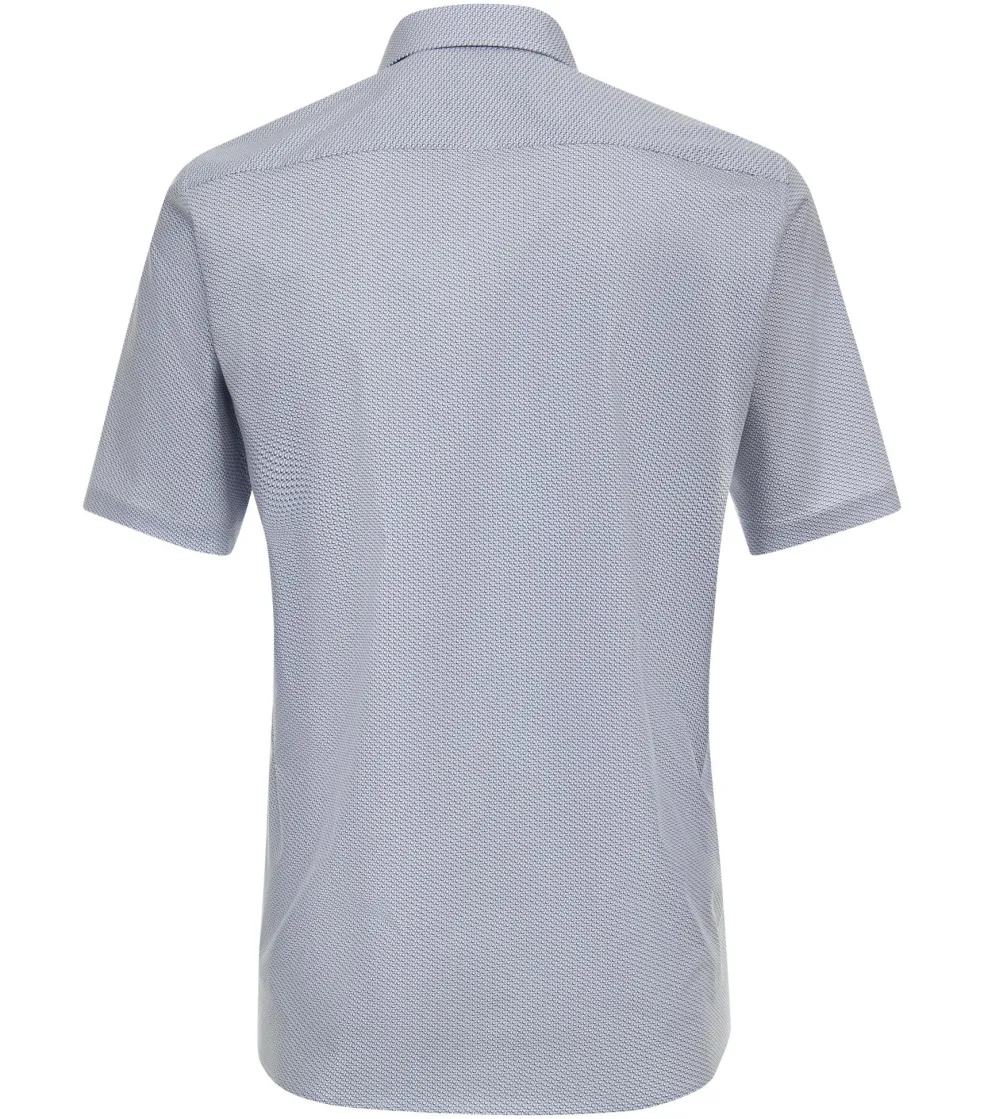 CASA MODA modern fit overhemd, korte mouw, popeline, blauw dessin