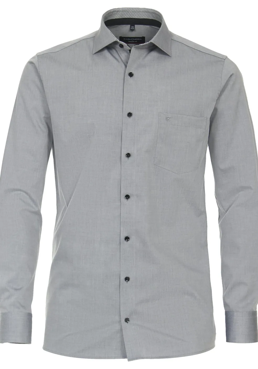 CASA MODA modern fit overhemd, popeline, grijs