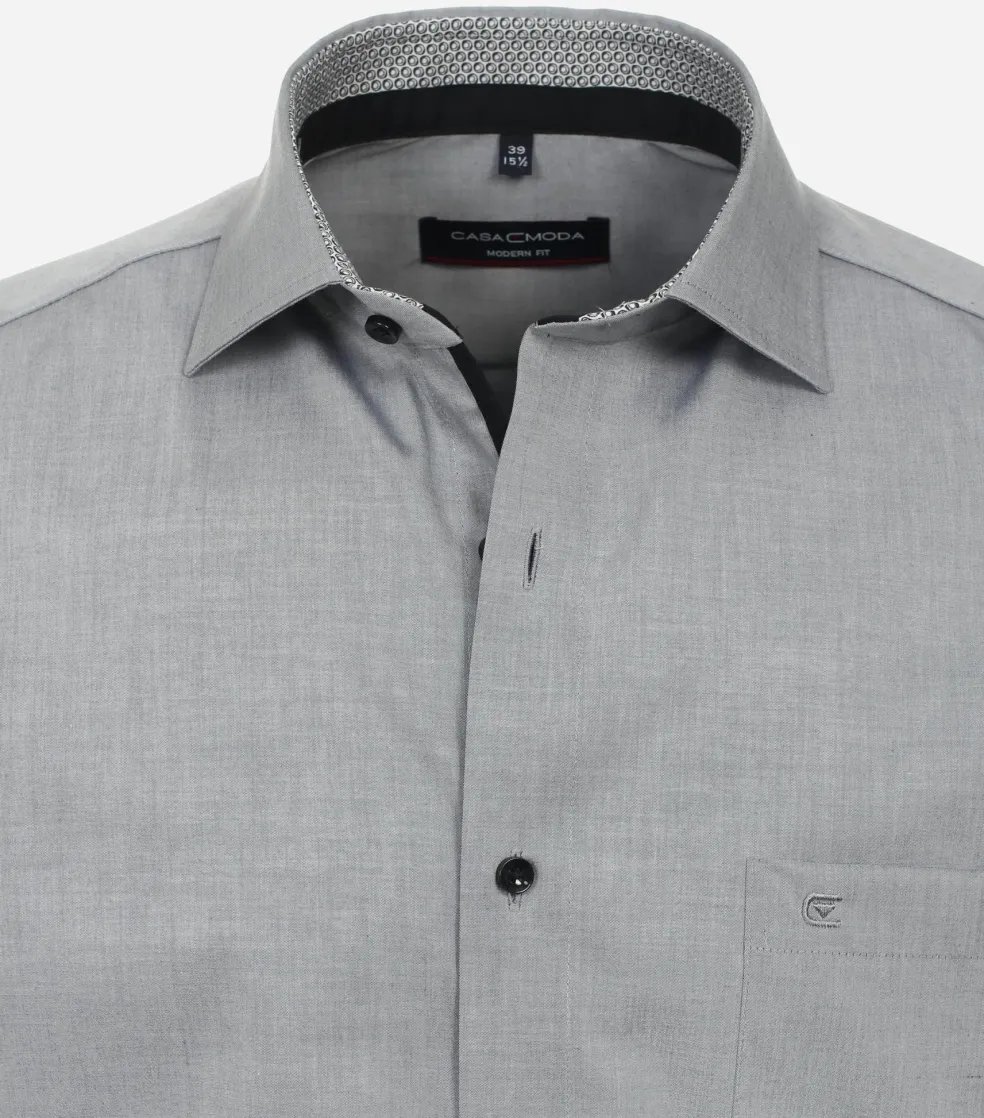 CASA MODA modern fit overhemd, popeline, grijs