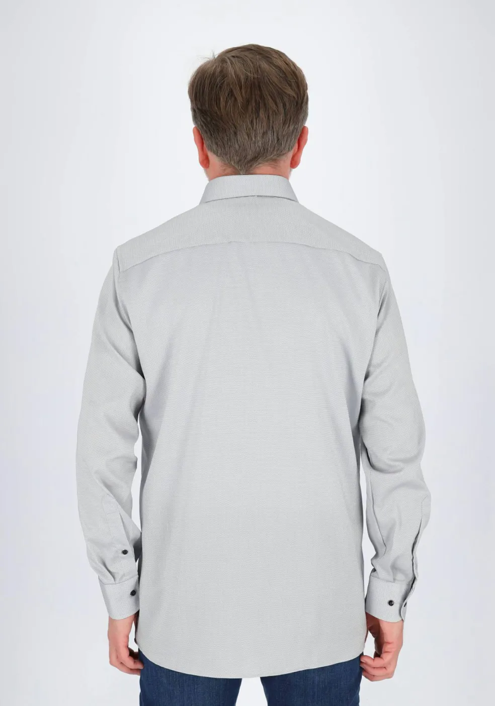 CASA MODA modern fit overhemd, dobby, grijs