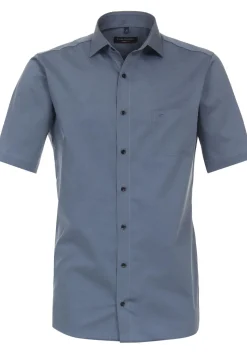 CASA MODA modern fit overhemd, korte mouw, popeline, blauw