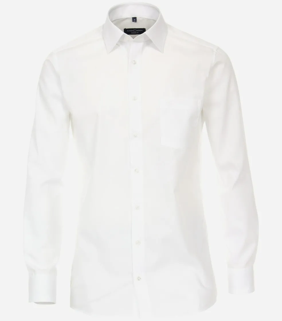 CASA MODA modern fit overhemd, popeline, wit