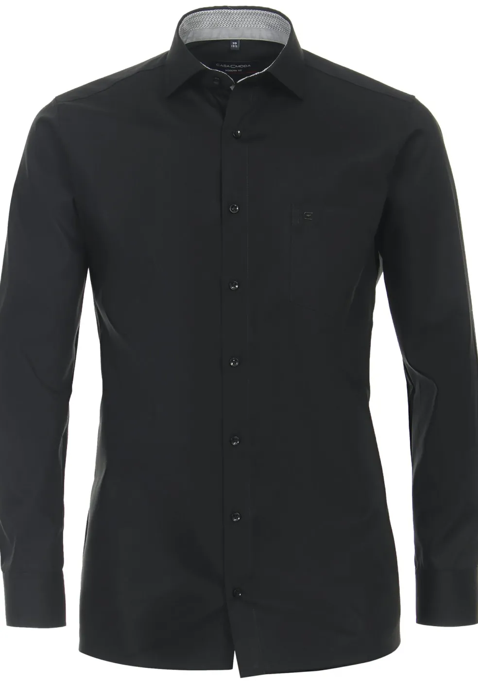 CASA MODA modern fit overhemd, popeline, zwart