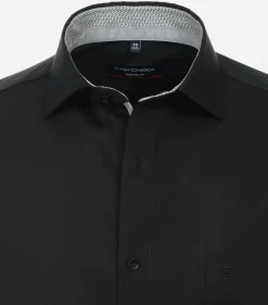 CASA MODA modern fit overhemd, popeline, zwart