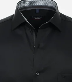 CASA MODA modern fit overhemd, twill, zwart