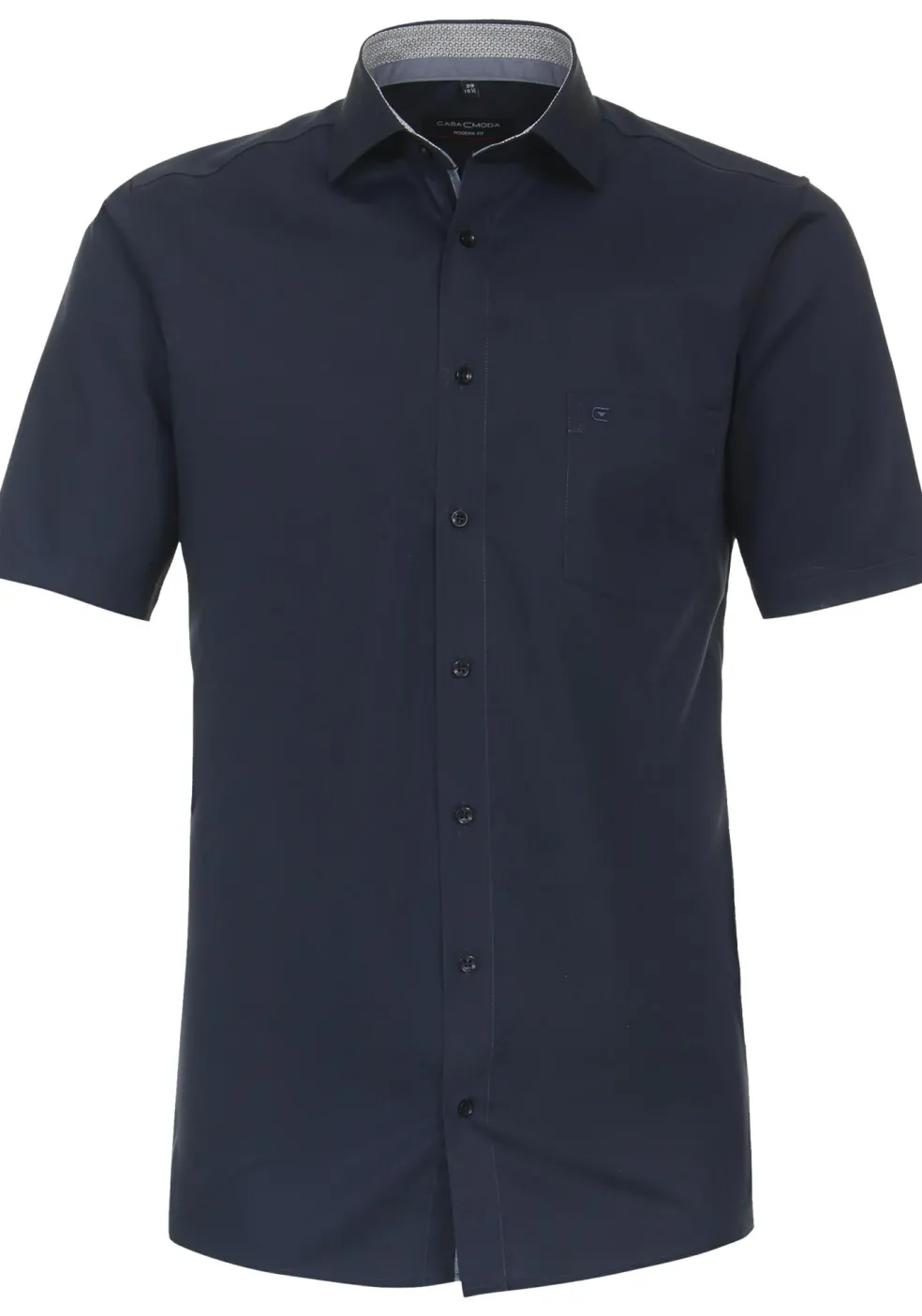 CASA MODA modern fit overhemd, korte mouw, popeline, blauw