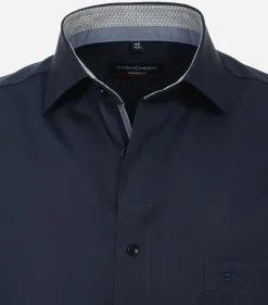 CASA MODA modern fit overhemd, korte mouw, popeline, blauw