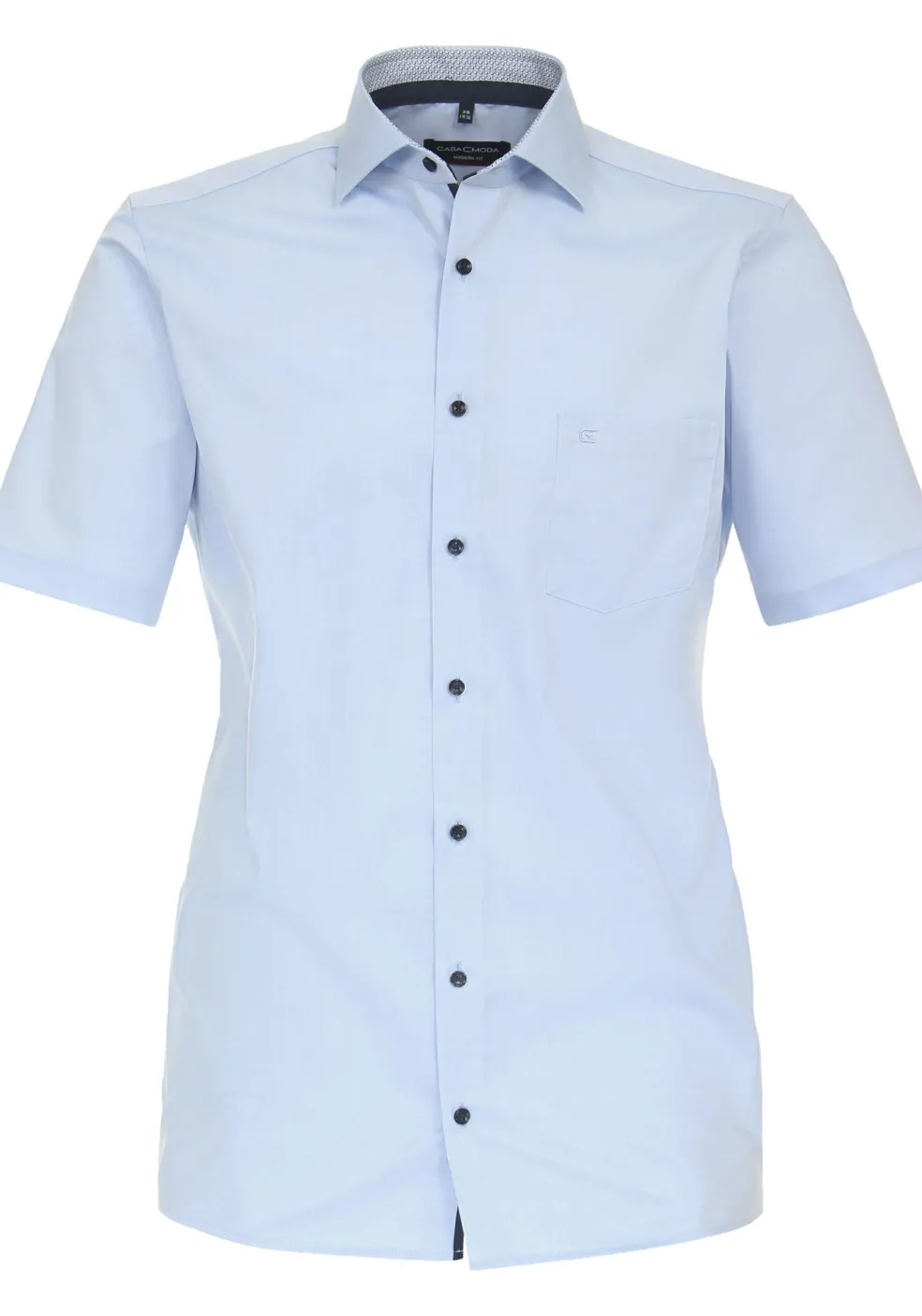 CASA MODA modern fit overhemd, korte mouw, popeline, blauw
