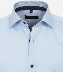 CASA MODA modern fit overhemd, korte mouw, popeline, blauw