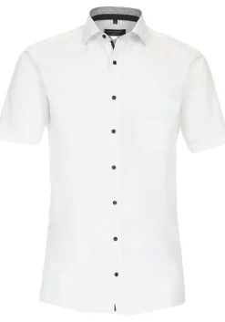 CASA MODA modern fit overhemd, korte mouw, popeline, wit