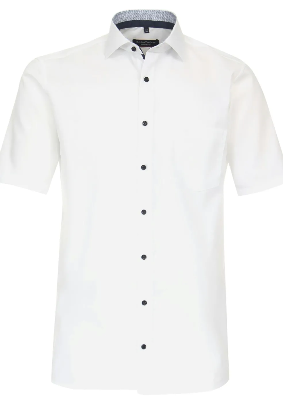 CASA MODA modern fit overhemd, korte mouw, popeline, wit