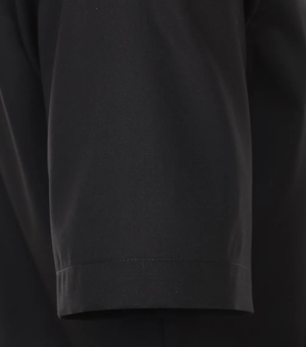 CASA MODA modern fit overhemd, korte mouw, popeline, zwart