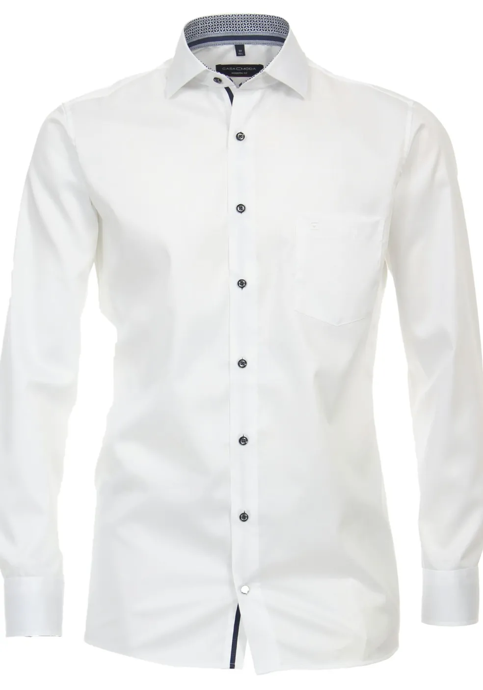 CASA MODA modern fit overhemd, twill, wit