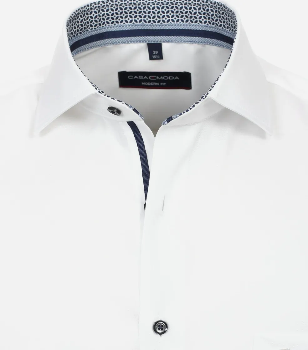 CASA MODA modern fit overhemd, twill, wit