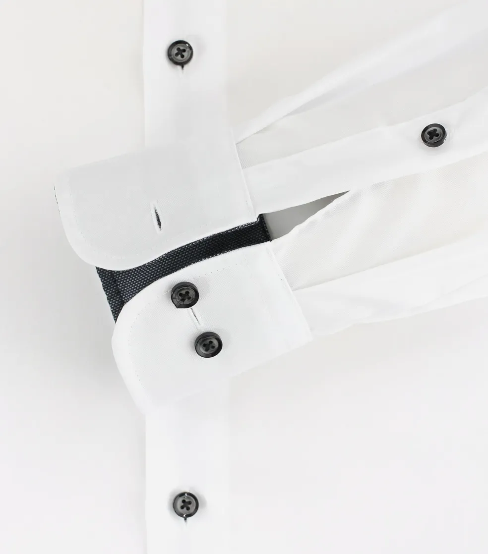 CASA MODA modern fit overhemd, twill, wit