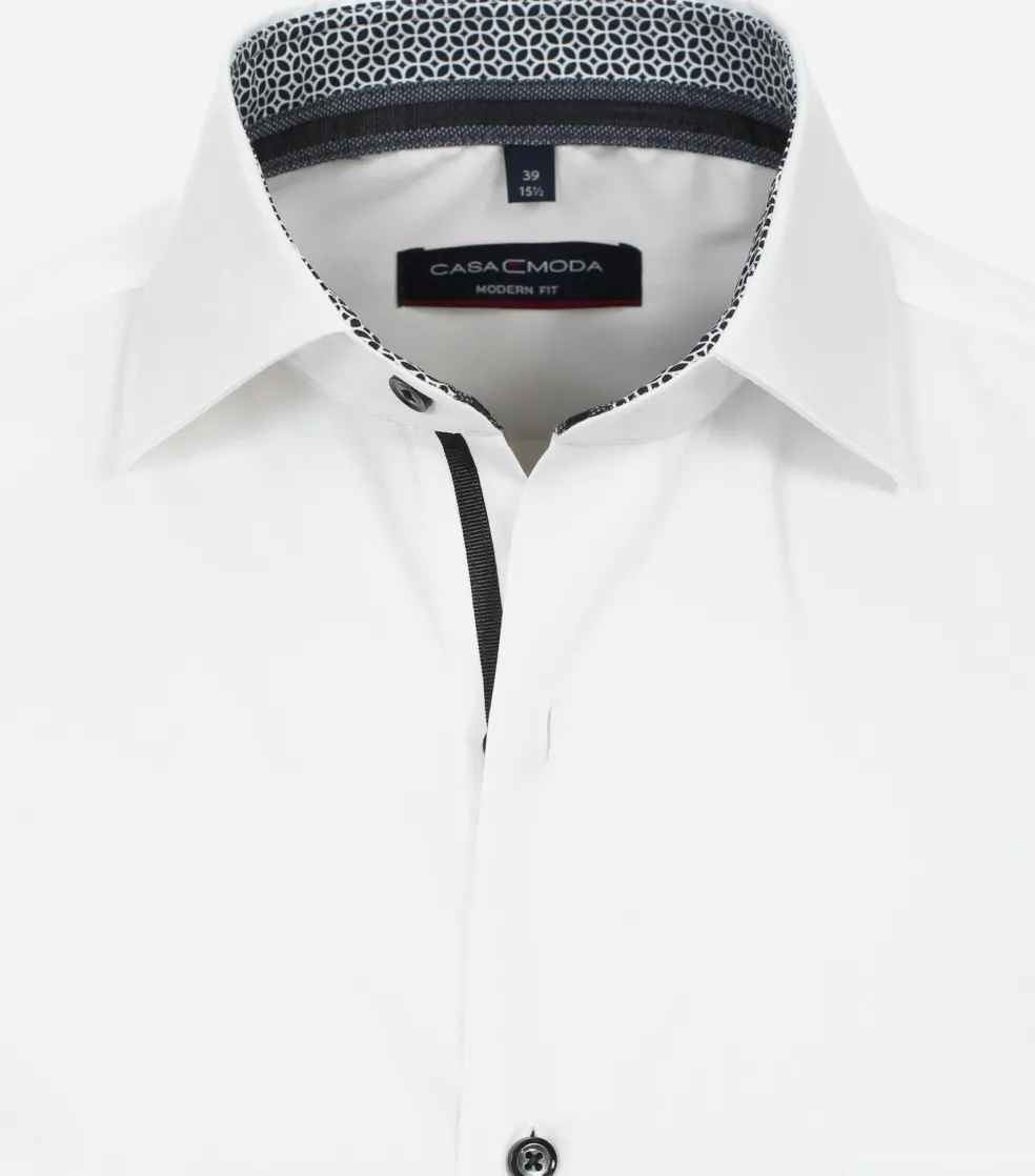 CASA MODA modern fit overhemd, twill, wit