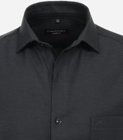CASA MODA modern fit overhemd, dobby, antraciet