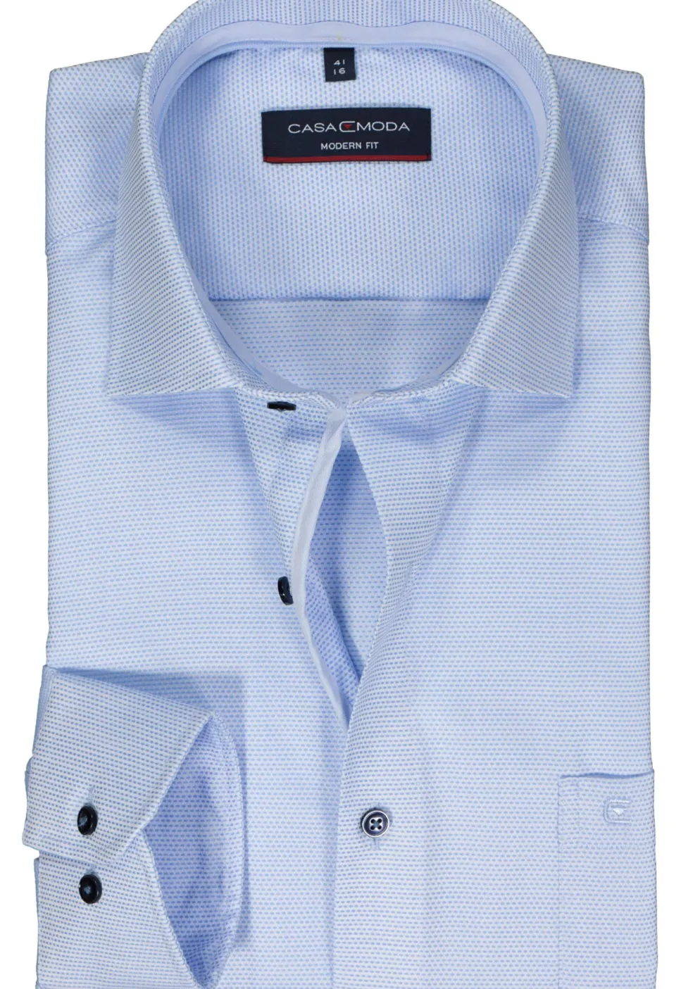 CASA MODA modern fit overhemd, dobby, blauw
