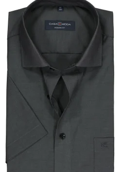 CASA MODA modern fit overhemd, korte mouw, antraciet grijs