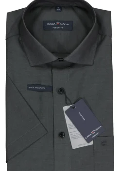 CASA MODA modern fit overhemd, korte mouw, antraciet grijs