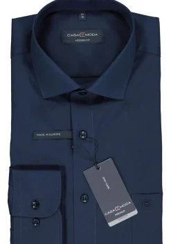 CASA MODA modern fit overhemd, marine blauw