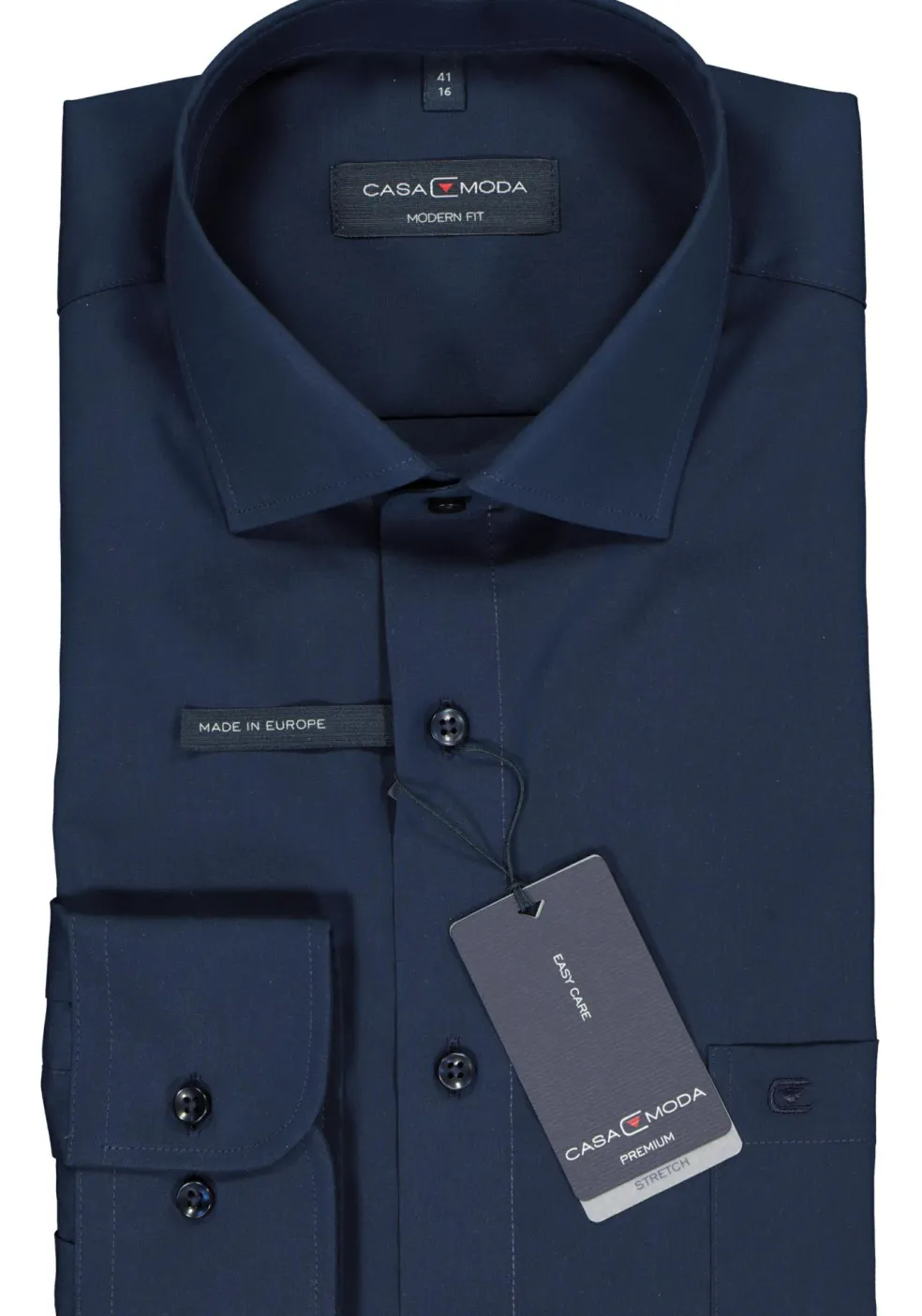 CASA MODA modern fit overhemd, marine blauw