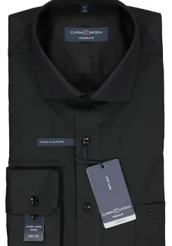 CASA MODA modern fit overhemd, mouwlengte 7, zwart