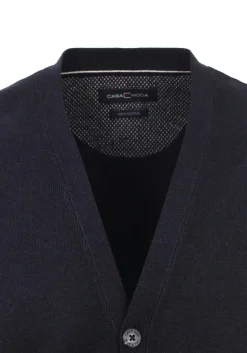 CASA MODA mouwloos heren vest katoen, donker blauw