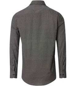 CASA MODA Sport casual fit overhemd, popeline, blauw dessin
