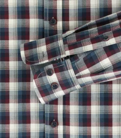 CASA MODA Sport casual fit overhemd, dobby, rood geruit
