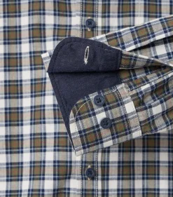 CASA MODA Sport casual fit overhemd, twill, blauw geruit