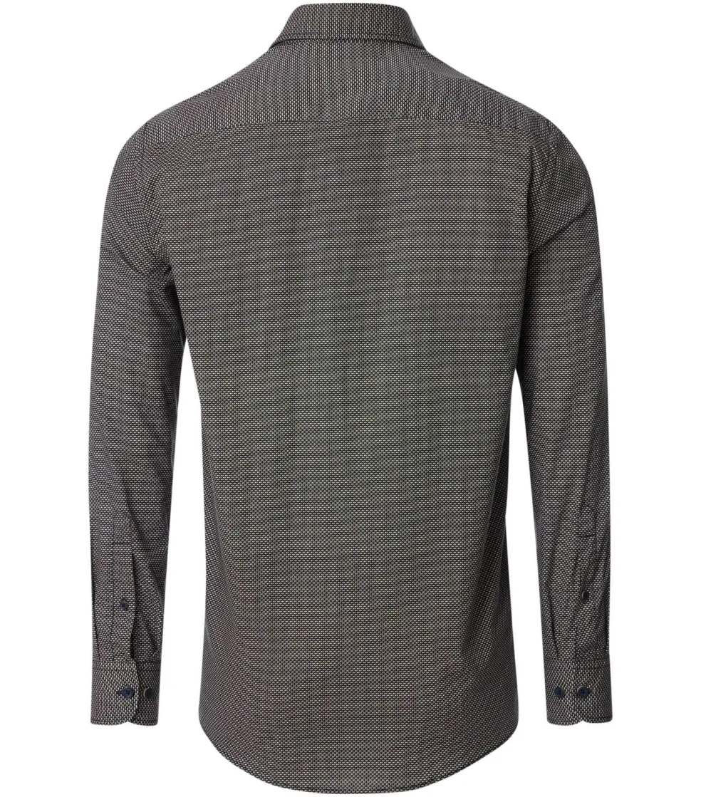 CASA MODA Sport comfort fit overhemd, popeline, blauw dessin