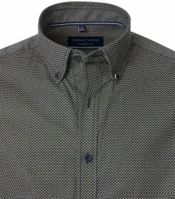CASA MODA Sport comfort fit overhemd, popeline, blauw dessin
