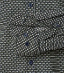CASA MODA Sport comfort fit overhemd, popeline, blauw dessin