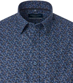 CASA MODA Sport comfort fit overhemd, twill, blauw dessin