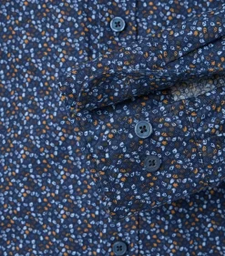 CASA MODA Sport comfort fit overhemd, twill, blauw dessin