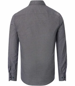 CASA MODA Sport comfort fit overhemd, twill, bruin dessin