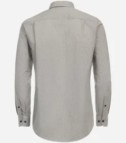 CASA MODA Sport comfort fit overhemd, popeline, geel dessin