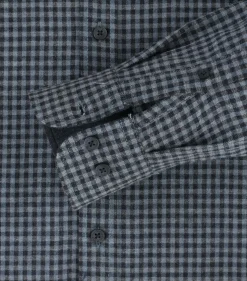 CASA MODA Sport comfort fit overhemd, flanel, blauw geruit