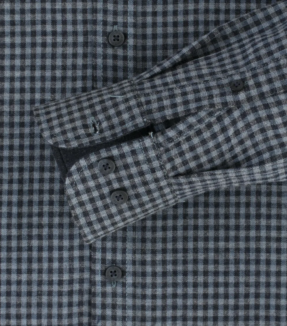 CASA MODA Sport comfort fit overhemd, flanel, blauw geruit