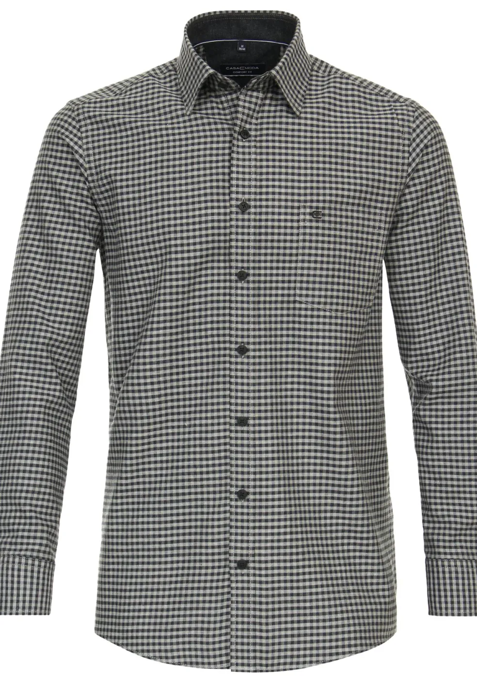 CASA MODA Sport comfort fit overhemd, flanel, groen geruit