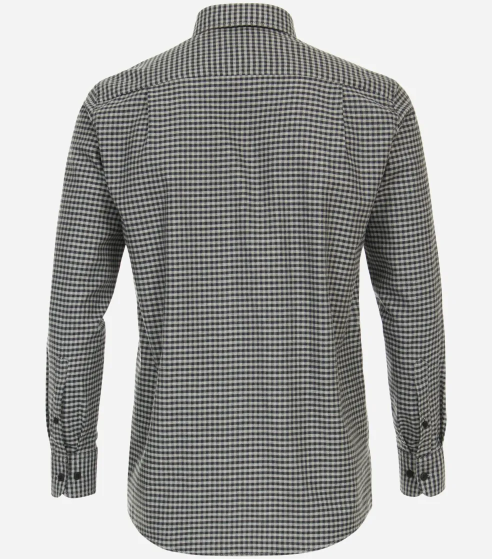 CASA MODA Sport comfort fit overhemd, flanel, groen geruit