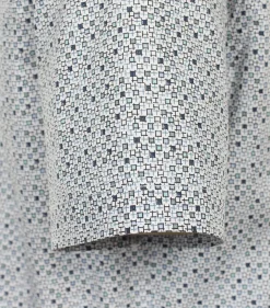 CASA MODA Sport comfort fit overhemd, korte mouw, popeline, blauw dessin
