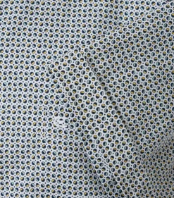 CASA MODA Sport comfort fit overhemd, korte mouw, popeline, blauw dessin