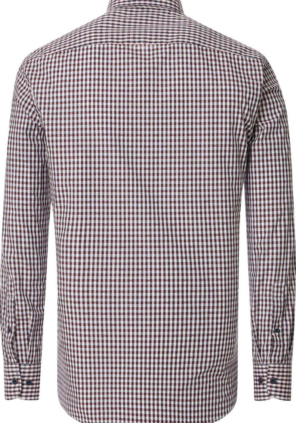 CASA MODA Sport comfort fit overhemd, popeline, blauw met wit en rood geruit