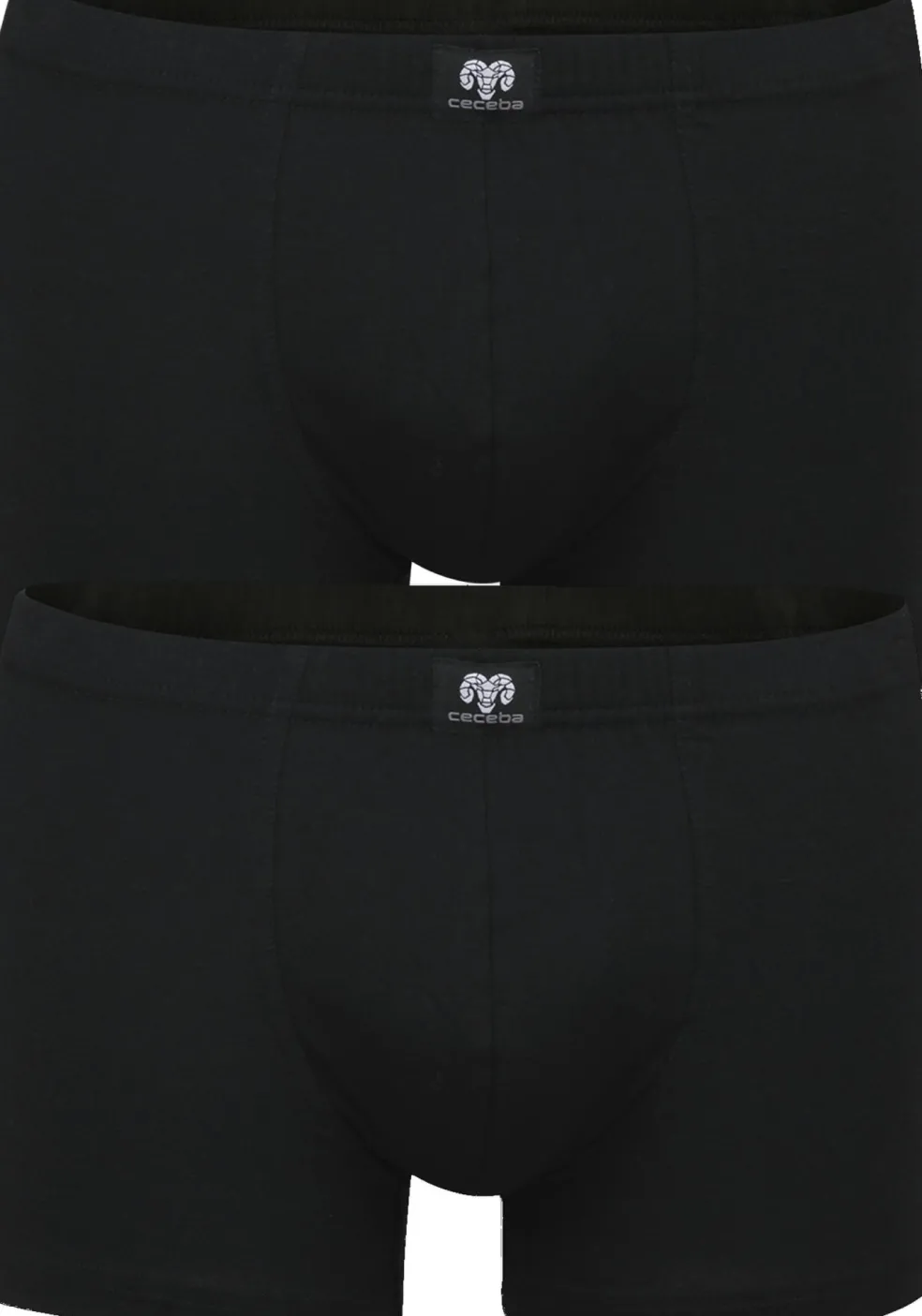 Ceceba heren boxer normale lengte (2-pack), zwart