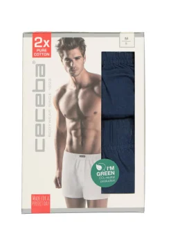 Ceceba heren boxershorts wijd (2-pack), blauw