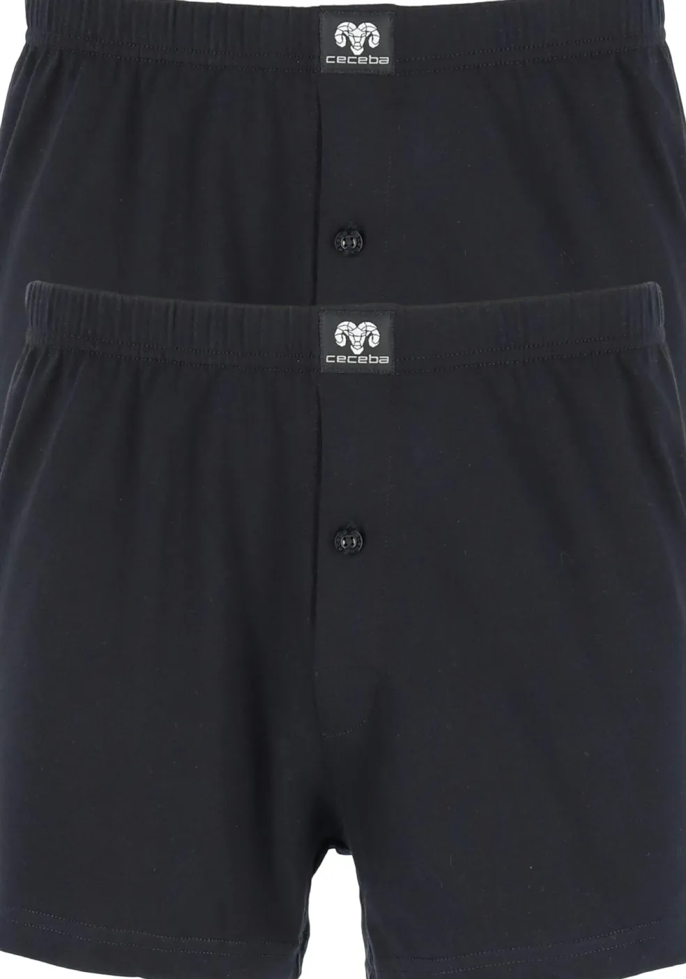 Ceceba heren boxershorts wijd (2-pack), zwart