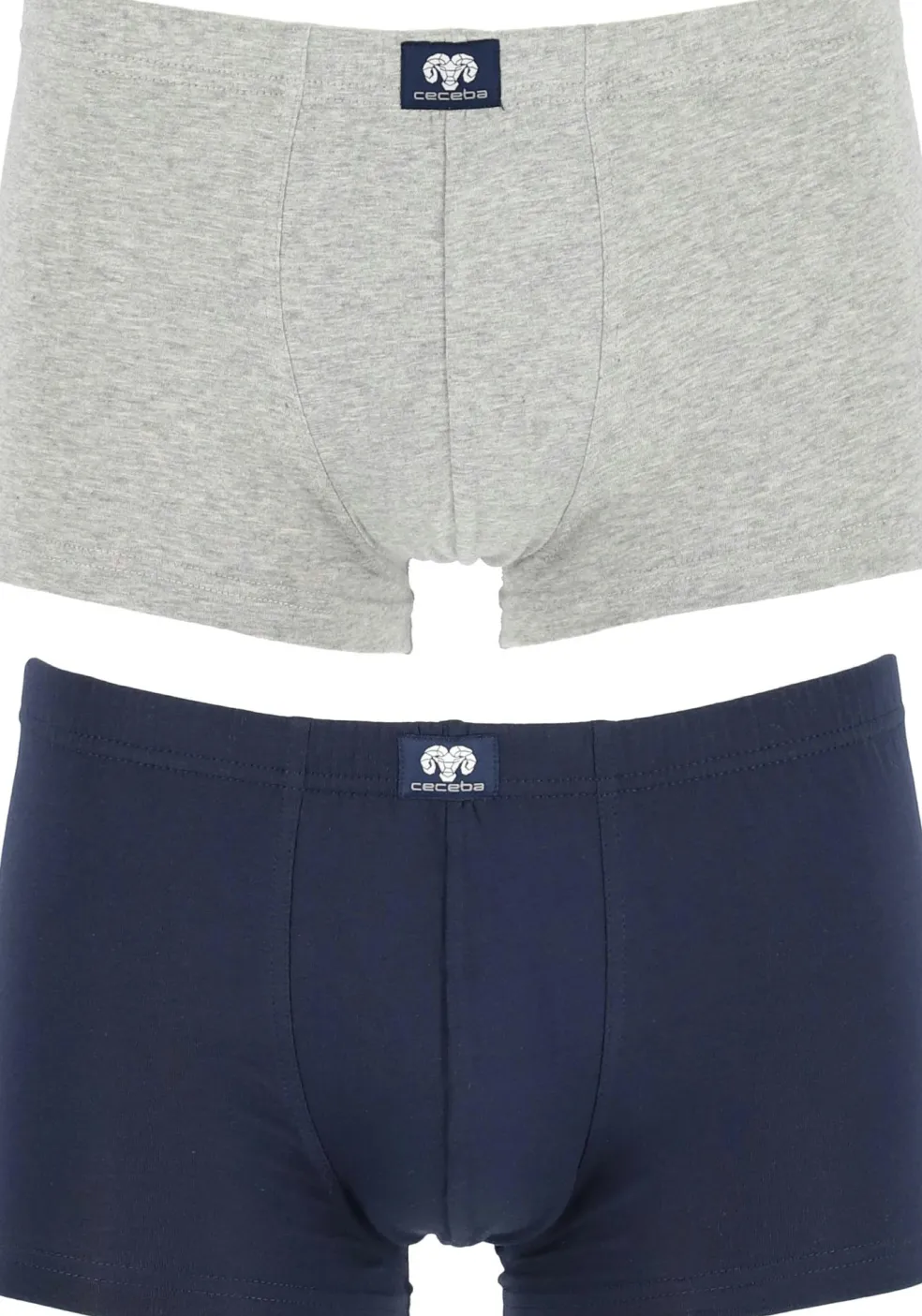 Ceceba heren boxers (2-pack), grijs en donkerblauw